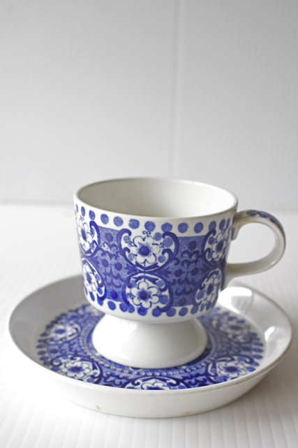 北欧ヴィンテージ/ARABIA/Ali/カップ＆ソーサー/ブルー/No.3