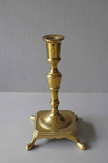 ブロカント/真鍮/ヴィンテージキャンドルホルダー/脚付き/No.2