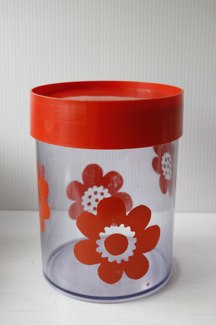 北欧ヴィンテージ/Erik Kold（エリック・コルド）/キャニスター/レッドフラワー/No.6