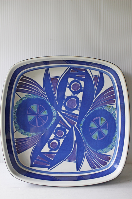 特大サイズ！北欧ヴィンテージ/Royal Copenhagen/テネラ/角皿（26×26cm）/SOLD OUT