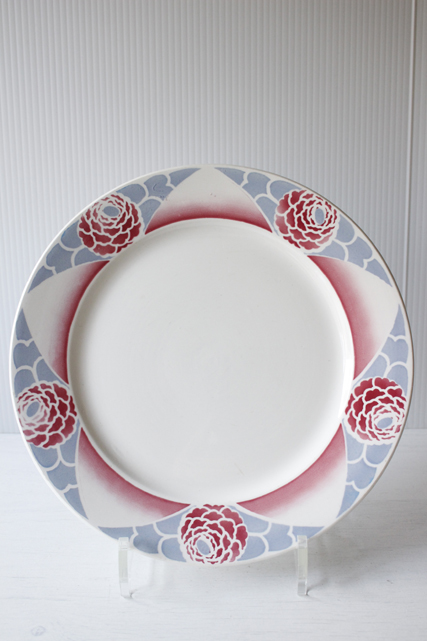 フランス製/SARREGUEMINES/ディナープレート/ステンシルのフラワー/SOLD OUT