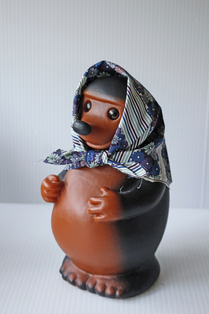 北欧ヴィンテージ/JYSK BANK/ハリネズミのノベルティ貯金箱/ボディルさん/No．2/SOLD OUT