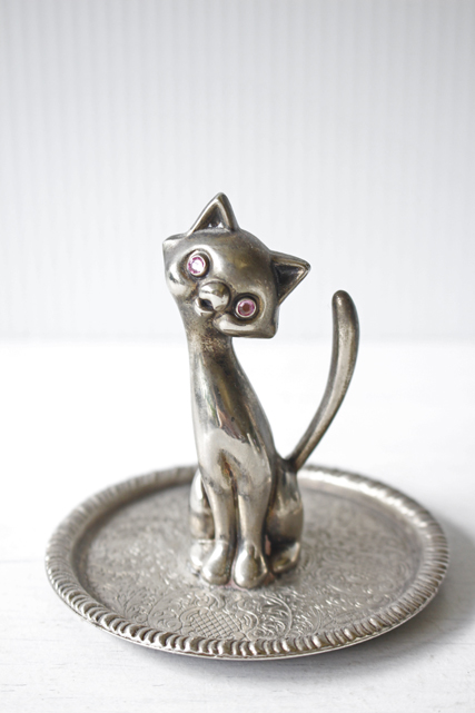 北欧ヴィンテージ/アクセサリートレイ/猫モチーフ/SOLD OUT