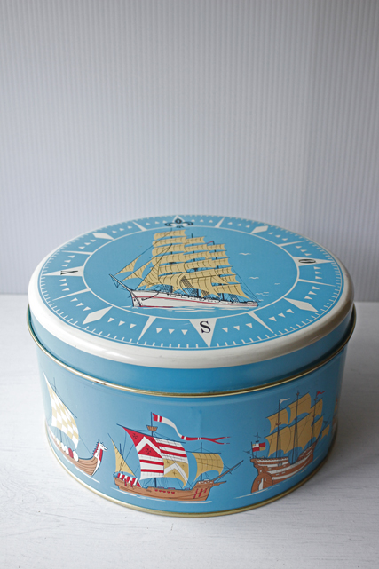 北欧ヴィンテージ/Ira/ヴィンテージクッキー缶/ヨット/SOLD OUT