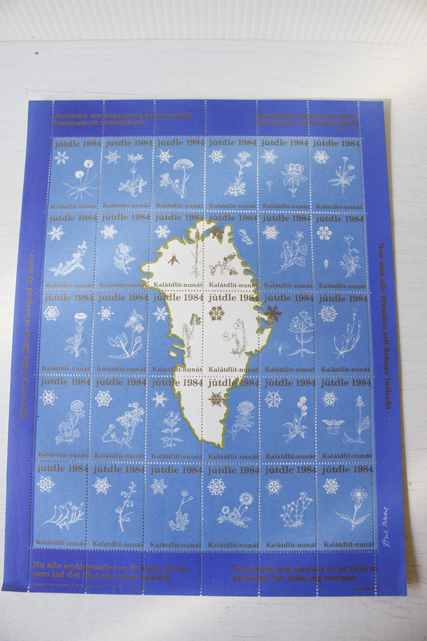 レア！北欧ヴィンテージクリスマスシール/グリーンランドの草花と雪の結晶/SOLD OUT