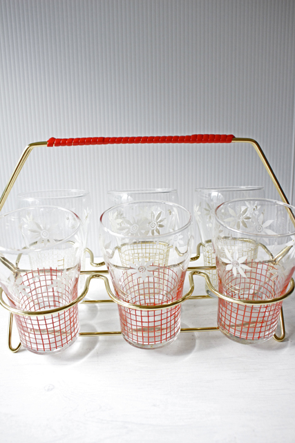 北欧ヴィンテージ/グラスセット＆ホルダー/SOLD OUT