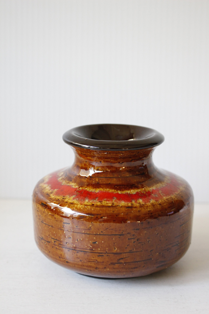 北欧ヴィンテージ/花瓶/レトロオレンジ/暖色系/SOLD OUT