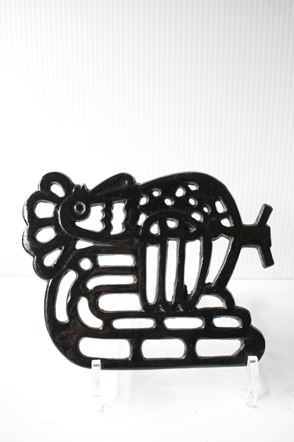 北欧ヴィンテージ/スウェーデン製/アイアン鍋敷き/ニワトリ/SOLD OUT