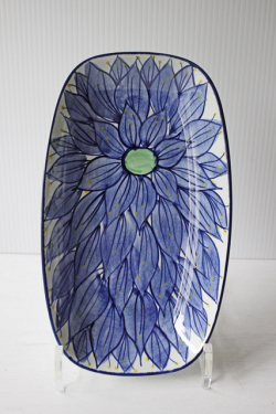 北欧ヴィンテージ/Royal Copenhagen/長皿/ブルーのお花/SOLD OUT