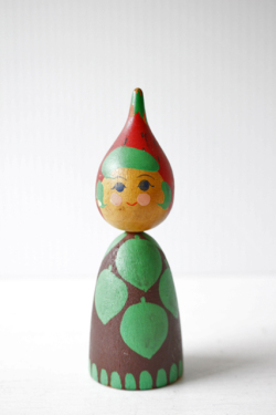 北欧ヴィンテージ/スウェーデン/木製のお人形/いちごちゃん/SOLD OUT