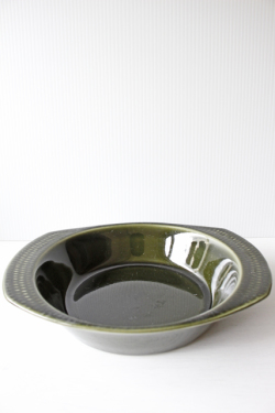 北欧ヴィンテージ/Stavangerflint（スタヴァンゲルフリント）/持ち手付き深皿/モスグリーン/SOLD OUT
