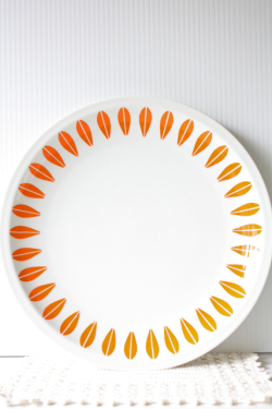 北欧ヴィンテージ/Lyngby Porcelain/ディナープレート/ロータス/オレンジ/SOLD OUT