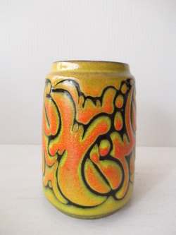 北欧ヴィンテージ/デンマーク製/花瓶/イエローカラー/SOLD OUT