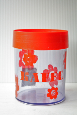 北欧ヴィンテージ/Erik Kold（エリック・コルド）キャニスター/レッドフラワー