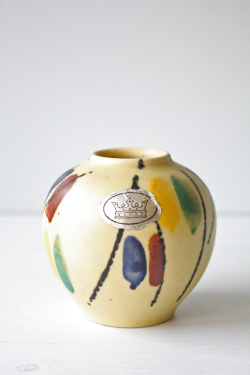 ミニサイズ！ドイツヴィンテージ/花瓶/カラフルライン/SOLD OUT
