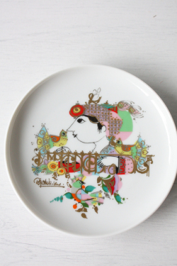 北欧ヴィンテージ/Bjorn Wiinblad（ヴョルン・ウィンブラッド）/飾り皿/SOLD OUT