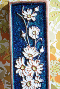 【特大サイズ】SOHOLM（スーホルム）/白いお花の陶板/SOLD OUT