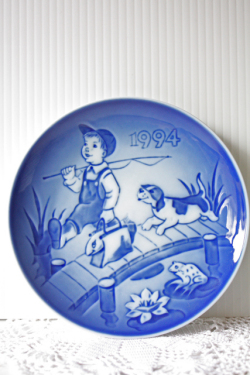 北欧ヴィンテージ/B&G/チルドレンズプレート/1994年/小さな釣り人/SOLD OUT