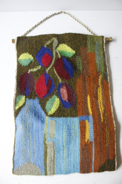 北欧織物/フレミッシュ織/つづれ織り/植物モチーフ/SOLDOUT