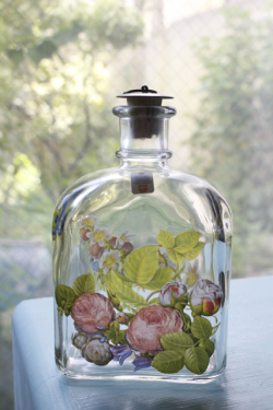 北欧ヴィンテージ/Holmegaard/ホルムガード/リキュールボトル/バラモチーフ/SOLD OUT