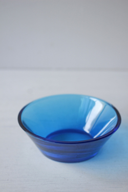 北欧ヴィンテージ/ガラスのキャンドルホルダー/セルリアンブルー/SOLD OUT