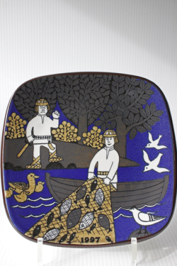 北欧ヴィンテージ/ARABIA/イヤープレート/カレワラ/1997年