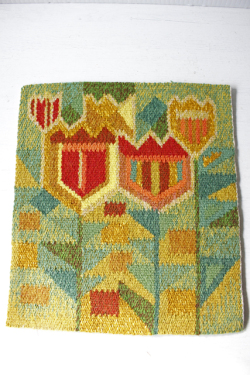 北欧織物/フレミッシュ織/つづれ織り/チューリップ/SOLD OUT