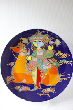 北欧ヴィンテージ/Bjorn Wiinblad/飾り絵皿/千夜一夜物語アラビアンナイト