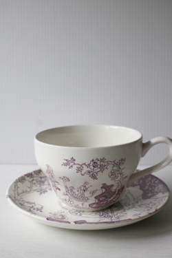 レア！北欧ヴィンテージ/Enoch Wedgwood/Irma/カップ＆ソーサー/パープル