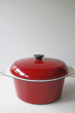 北欧ヴィンテージ/Kockums社（コクムス）/キャセロール/チェリーレッド