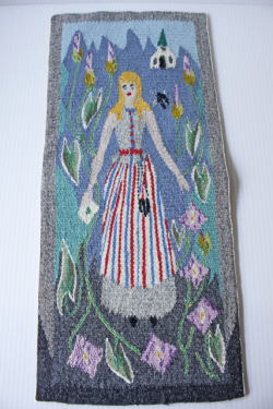 北欧織物/フレミッシュ織/つづれ織り/オシャレな女の子