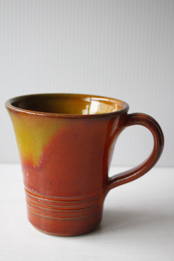 北欧ヴィンテージ/デンマーク製/マグカップ/朱色