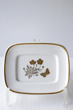 北欧ヴィンテージ/Royal Copenhagen/ミニスクエアプレート/お花と蝶々/SOLD OUT