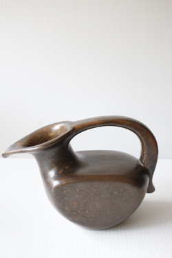 北欧ヴィンテージ/持ち手つきオブジェベース/ブラウン/SOLD OUT