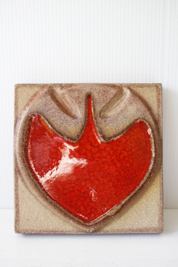 北欧ヴィンテージ/SOHOLM（スーホルム）/陶板の壁掛け/リンゴ