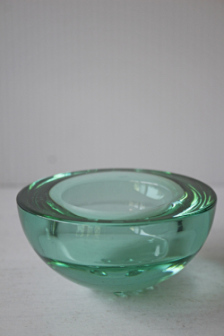 北欧ヴィンテージ/iittala/Ballo/キャンドルホルダー/ライトグリーン