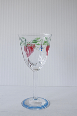 未使用！北欧ヴィンテージ/Orrefors社/ワイングラス/手描きのお花/SOLD OUT