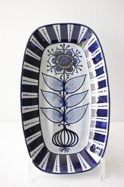 北欧ヴィンテージ/Royal Copenhagen（ロイヤルコペンハーゲン）長皿/青い花/No.4/SOLD OUT