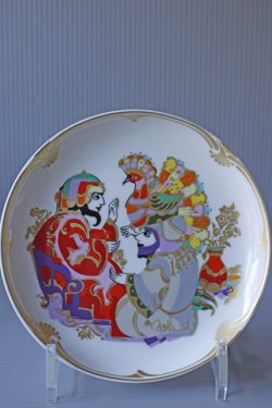 北欧ヴィンテージ/Bjorn Wiinblad（ヴョルン・ウィンブラッド）/千夜一夜物語“アラジン”の彩色絵皿