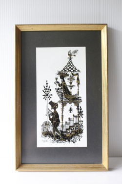 北欧ヴィンテージ/Bjorn Wiinblad（ヴョルン・ウィンブラッド/影絵/ベランダのカップル/SOLD OUT
