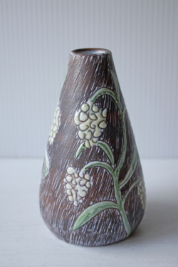 北欧ヴィンテージ/LAHOLM/花瓶/フラワーモチーフ/SOLD OUT