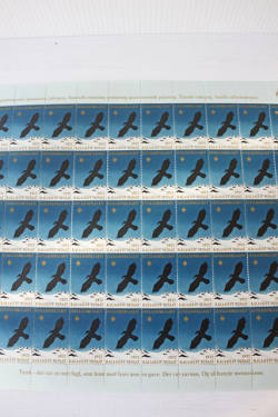 レア！北欧ヴィンテージクリスマスシール/夜空に羽ばたく鳥/SOLD OUT