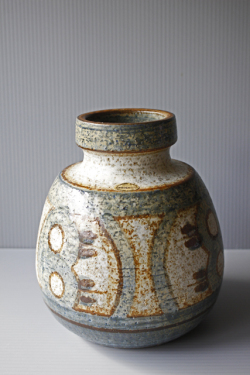 北欧ヴィンテージ/Soholm/花瓶/ベージュ×ブルーグリーン/SOLD OUT