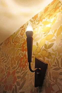 壁掛け式/北欧ヴィンテージ/壁掛けランプ/チーク