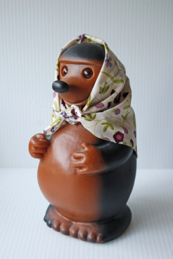 北欧ヴィンテージ/JYSK BANK/ハリネズミのノベルティ貯金箱/ボディルさん/No．1