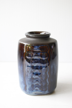 北欧ヴィンテージ/Soholm（スーホルム）/花瓶/ブラウン×ブルー/SOLD OUT