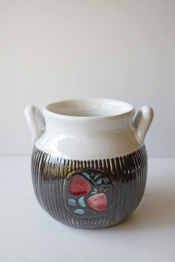 北欧ヴィンテージ/Upsala Ekeby/陶器の耳付きポット/フルーツ/SOLD OUT