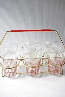 北欧ヴィンテージ/グラスセット＆ホルダー/SOLD OUT