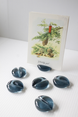 北欧ヴィンテージ/Pukeberg/Kniv/ガラス/スカイブルー（6個セット）/SOLD OUT