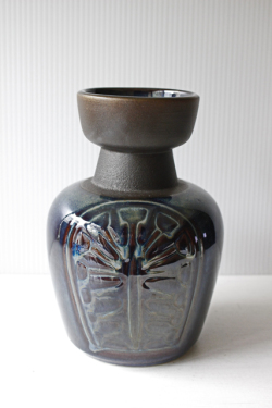 北欧ヴィンテージ/Soholm（スーホルム）/花瓶/ブラウン×ブルー/SOLD OUT